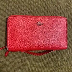 Large Red Coach Wallet